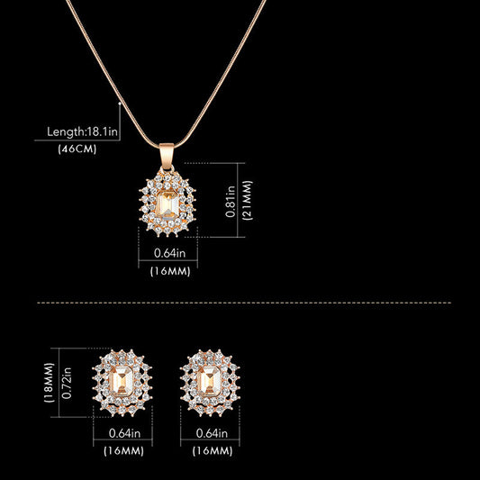 Conjunto de Joyería con Cristales: Reloj, Aretes y Collar - Image 2