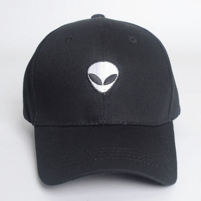 Gorra de Béisbol con Bordado de Cabeza Alienígena