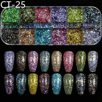 Pegatinas de Uñas Láser Efecto Espejo Candy - Diseño Sinfónico Brillante - Image 17