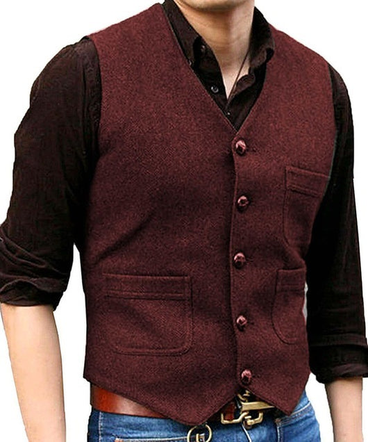 Chaqueta Steampunk Tweed Marrón y Negro para Hombre - Image 2