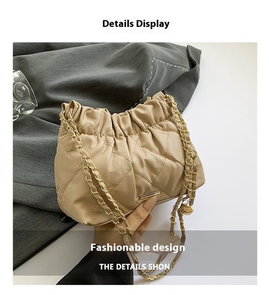 Bolso de Hombro con Cadena y Bordado de Diamantes para Mujer - Image 12
