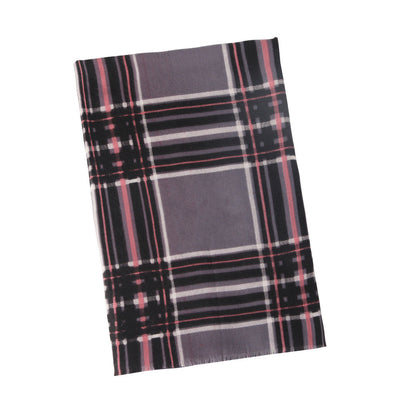 Pañuelo Cuadrado de Satén Reversible con Estampado Escocés - Image 7