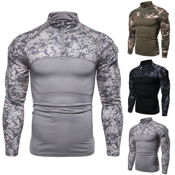 Playera de Camuflaje con Panel y Cierre