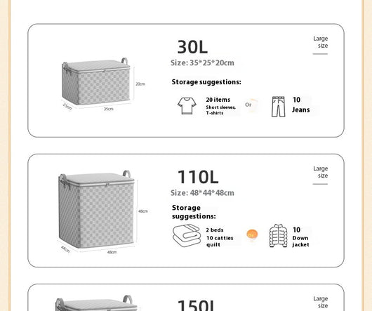 Bolsa de Almacenamiento de Ropa Grande con Sistema de Rejilla Organizadora - Image 23