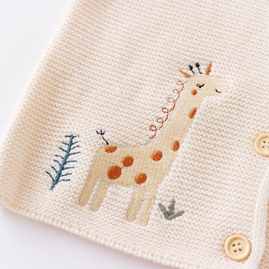 Suéter Infantil de Algodón con Cuello Redondo y Bordado - Image 15