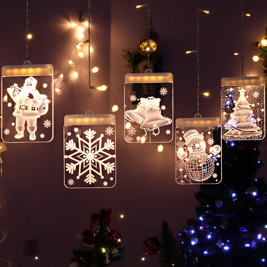 Cortina de Luces LED con Efecto Hielo