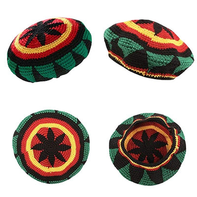 Gorro de Lana Tejido a Mano Jamaica Reggae Niños Rayas Arcoíris Festival - Image 6