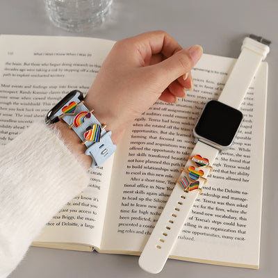 Reloj de Pared Metal Arcoíris con Amor y Diseño Infantil