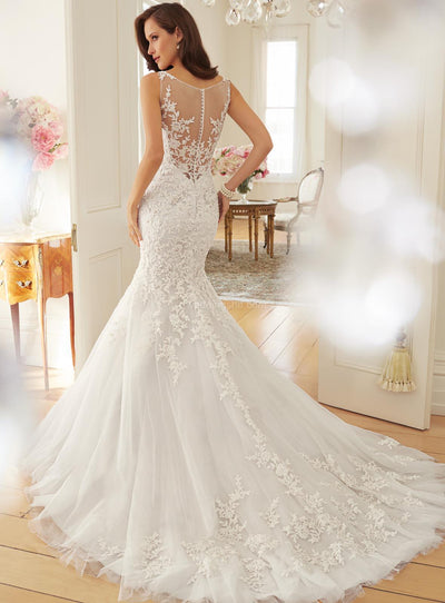 Vestido de Novia Ajustado con Cola de Sirena - Image 5