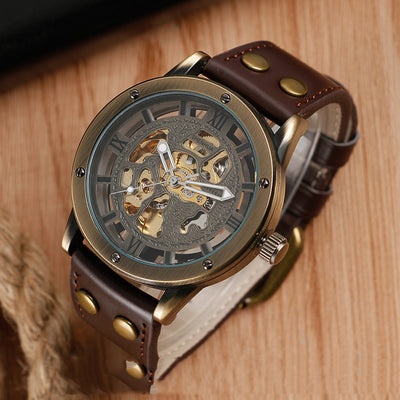Reloj Mecánico Automático Retro con Diseño Calado para Hombre - Image 8