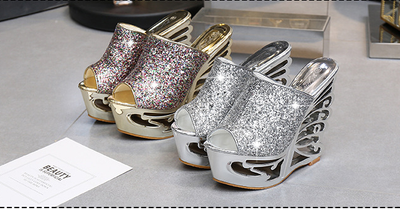 Zapatos de Novia en Oro y Plata - Image 12