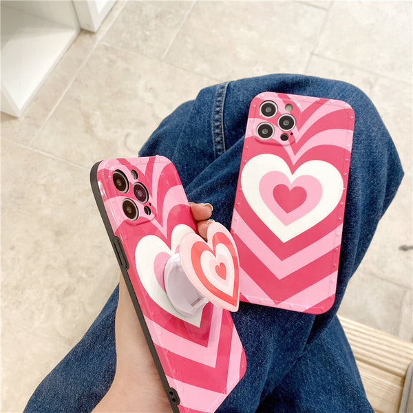 Funda para Celular con Soporte en Forma de Corazón