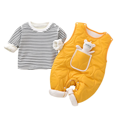 Conjunto de Abrigo de Algodón para Bebé con Forro Polar Acolchado - Image 2