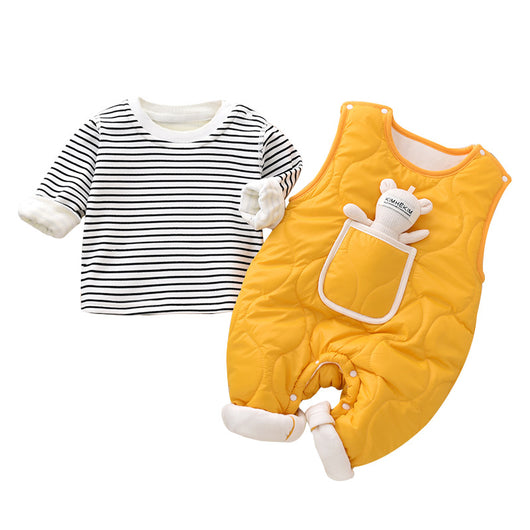 Conjunto de Abrigo de Algodón para Bebé con Forro Polar Acolchado - Image 2