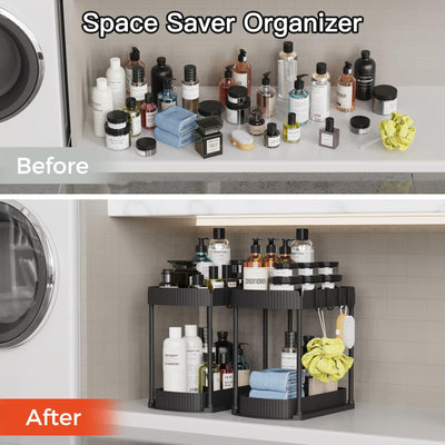 Organizador de Cocina Curvo de Doble Capa - Mueble Multiusos de Almacenamiento - Image 27