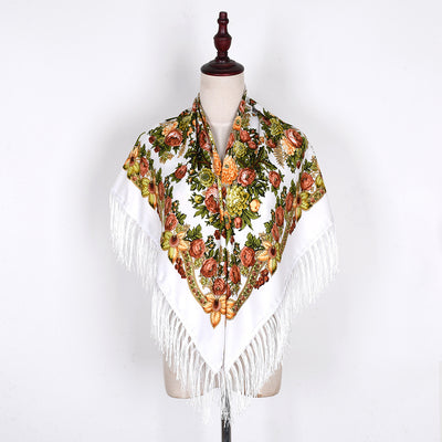 Pashmina Étnica con Flores Bordadas y Borlas - Image 17
