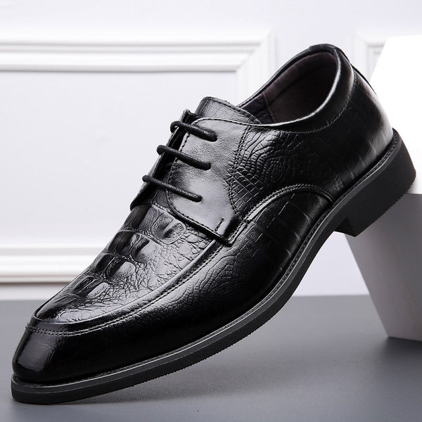 Zapatos de Cuero Cowhide Estilo Coreano Talla 36 - Punta Aguda Transpirables para Hombre