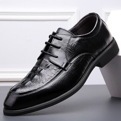 Zapatos de Cuero Cowhide Estilo Coreano Talla 36 - Punta Aguda Transpirables para Hombre - Image 2