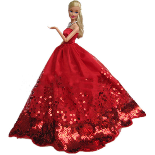 Vestido de Novia para Muñeca con Lentejuelas Brillantes - Todo Incluido - Image 2