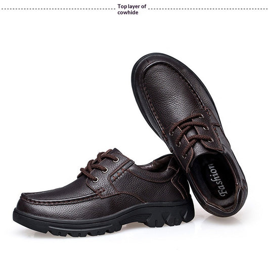 Botas de Trabajo Casual de Cuero Genuino - Zapatos Bajos con Cordones - Image 11