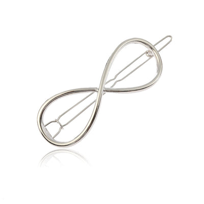 Clip de Cabello Geométrico Triangular de Metal con Motivo Luna - Image 10