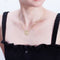 Collar Corazón Plata 925 con Oro 14K y Diamantes Zirconia Hueco