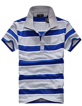 Camiseta Hombre Cuello Rayado Manga Corta con Bolsillo Real - Image 13