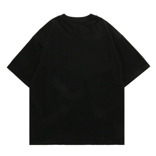 Camiseta Suelta Retro Estampado Alien Estilo Urbano para Hombre