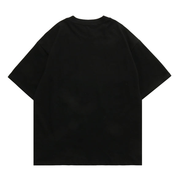 Camiseta Suelta Retro Estampado Alien Estilo Urbano para Hombre