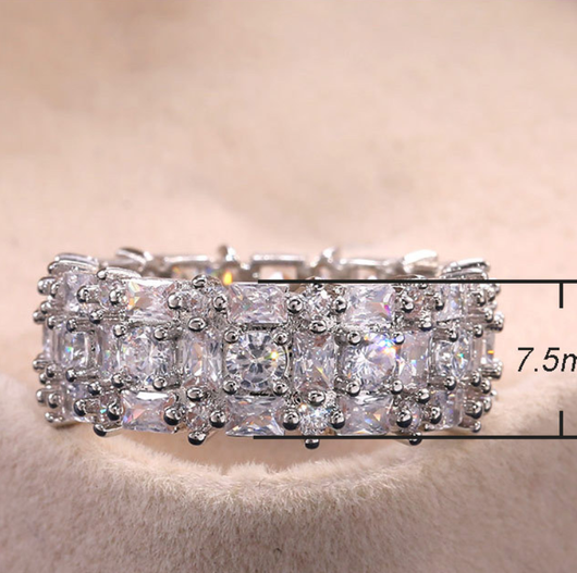 Anillo de Circonia Cúbica Lujo para Parejas - Joyería Brillante - Image 4