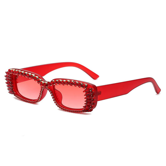 Gafas de Sol Cuadradas con Diamantes y Cristales Brillantes - Image 4
