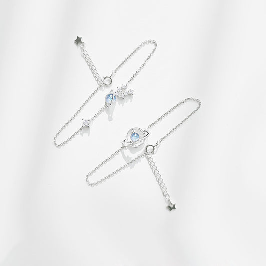 Pulsera Plateada Planeta de Sueños para Novia