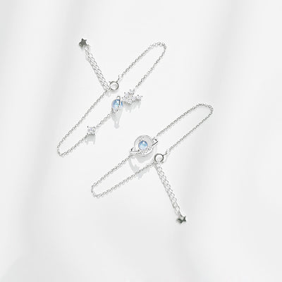 Pulsera Plateada Planeta de Sueños para Novia