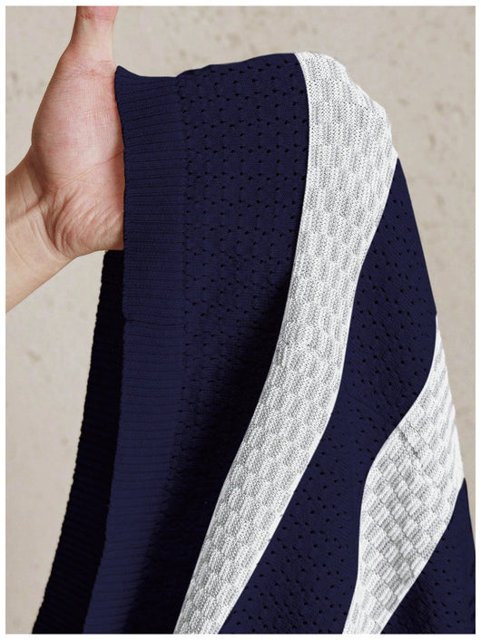 Polo Manga Corta Tejido a Rayas para Hombre - Image 12
