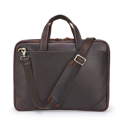 Maletín Portátil de Cuero Genuino Estilo Retro - Bolsa Ejecutiva Vintage - Image 4