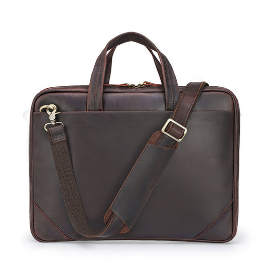 Maletín Portátil de Cuero Genuino Estilo Retro - Bolsa Ejecutiva Vintage - Image 4
