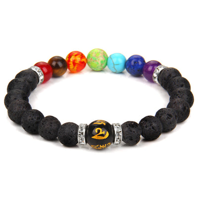 Pulsera de Chakras con Piedra Volcánica Natural para Yoga y Energía - Image 5