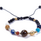 Universe Galaxy Eight Planets Solar System Guardian Star Natural Stone Beads Bracelet C