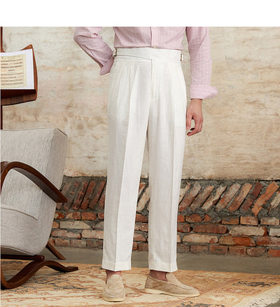 Pantalón Recto de Talle Alto en Tencel Algodón - Cómodo y Transpirable - Image 9