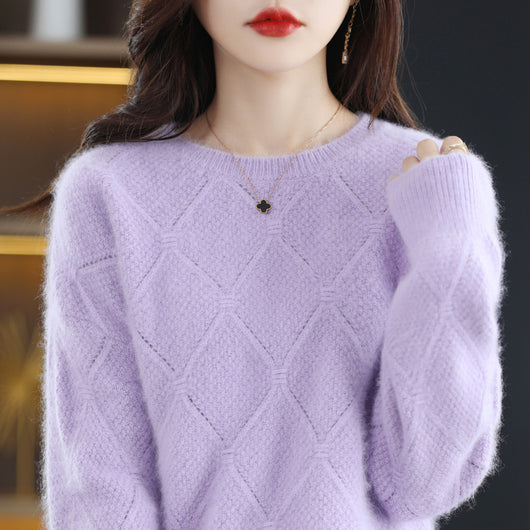 Suéter de Visón Hueco Cuello Redondo para Mujer - Image 4