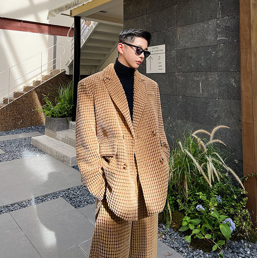 Abrigo de Invierno Estampado con Cuello Solapa - Diseño Moderno para Hombre - Image 4