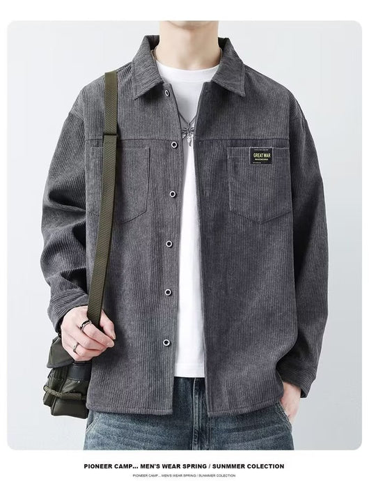 Chaqueta de Pana para Hombre - Camisa Casual de Manga Larga - Image 14