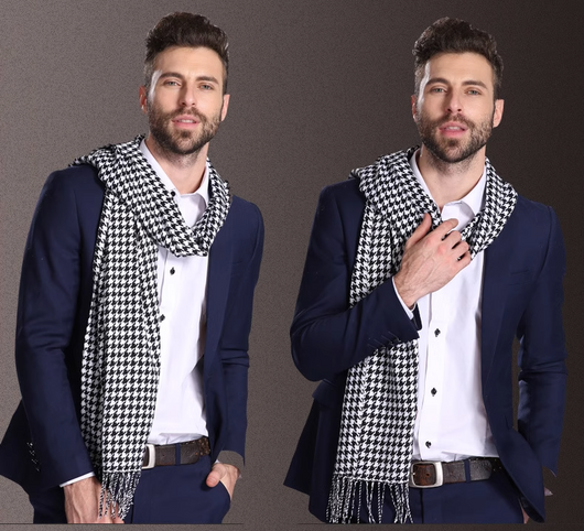 Bufanda Escocesa para Hombre Invierno Cálida Estilo Europa - Image 47