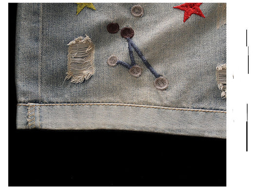 Shorts Vintage de Cintura Elástica con Bordados y Pierna Ancha - Image 9