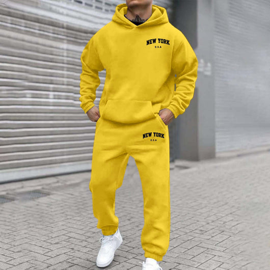 Sudadera con Capucha Forrada en Polar con Diseño Estampado para Hombre - Image 8