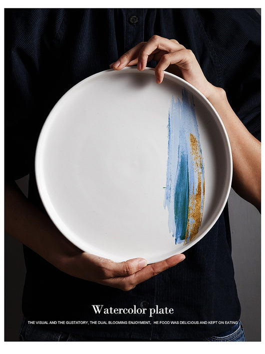Plato Plano de Cerámica Nórdico Minimalista - Image 15