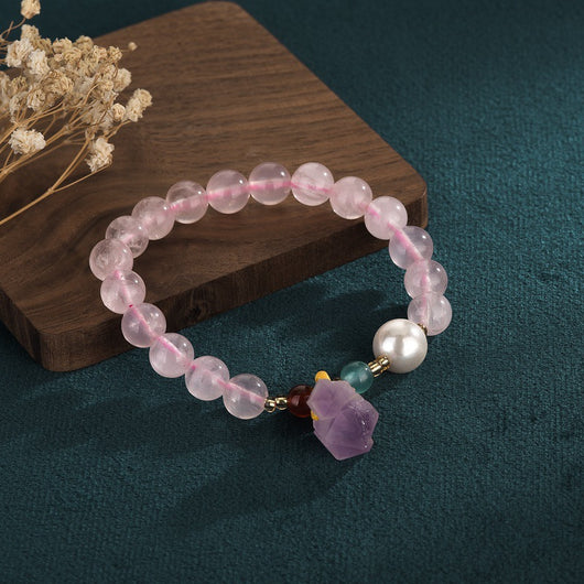 Pulsera Cristal Flor de Durazno Estilo Chino - Prosperidad y Abundancia - Image 4