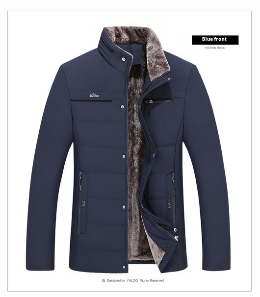 Abrigo Acolchado de Algodón para Papá - Chaqueta Cálida Otoño Invierno - Image 20