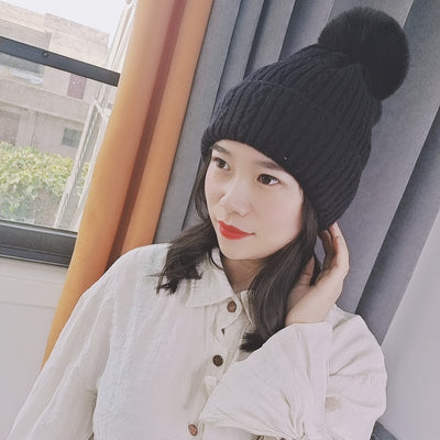 Gorro de Lana Coreano Retorcido Trend Otoño e Invierno - Image 11