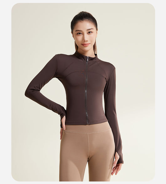 Chaqueta de Yoga Patchwork Transpirable y Resistente a los Rayos UV - Image 17